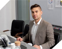 Financial advisor in an office